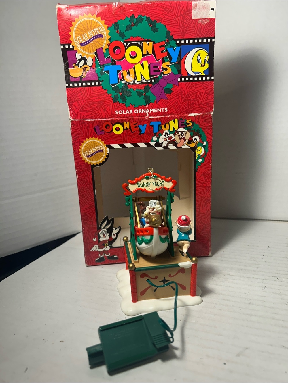Warner Bros. Looney Tunes Bunny Yacht Solar Ornament - Red & Green